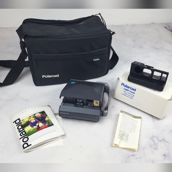 Polaroid Spectra AF camera bag zoom lense set